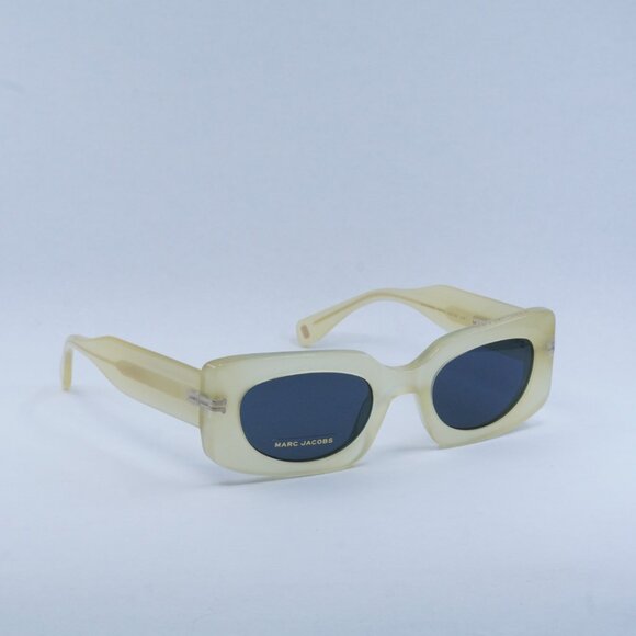 Marc Jacobs MJ 1075/S 040G IR Sunglasses Yellow Rectangle Frame, Grey Lenses main image 4